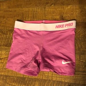 Pink Nike Spandex Shorts